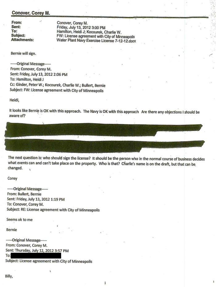 2012 Public Record Media data request to the Minneapolis City Attorney’s Office pertaining to 2012 military training exercise.