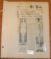 Minnesota and Shakopee Beauty Pageant Scrapbook, Shakopee, 1952