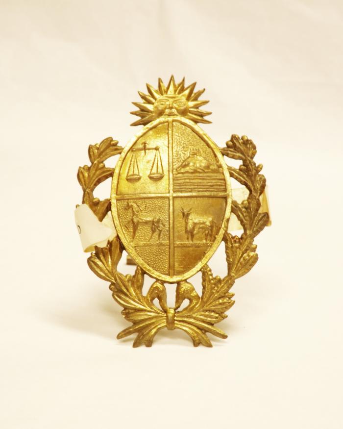 Montevideo, Uruguay Brass Coat of Arms, 1970