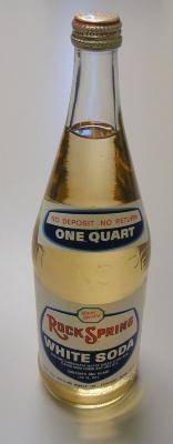 Oversized Rock Spring White Soda Bottle, Shakopee, 1950