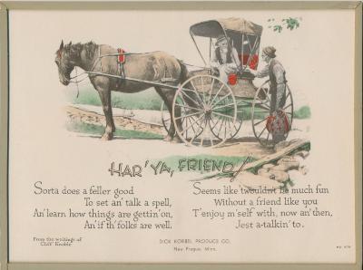 Novelty Advertising Picture - Dick Korbel Produce Co., New Prague,