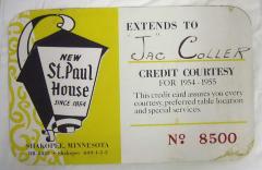 New St. Paul House Restaurant Poster, Shakopee, 1954