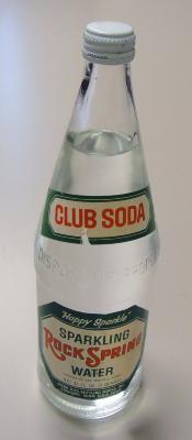 Oversized Rock Spring Club Soda Bottle, Shakopee, 1950