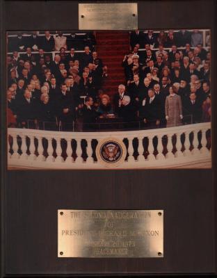 Nixon Inauguration Plaque, Washington, D.C., 1973
