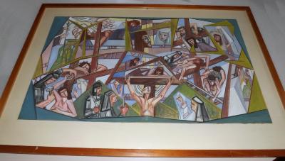 Painting of Stations of the Cross - by Lorraine Collier, Shakopee, 1950