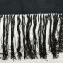 Black Silk Shawl with Black Fringe: Shawl