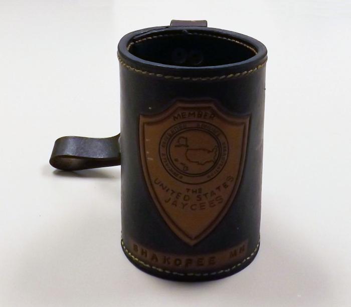 Personalized Leather Can/Cup Holder - Kurt Plocher, Shakopee, (No Date)