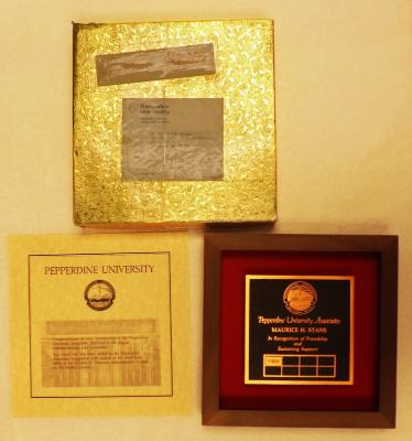 Pepperdine University Certificate, 1988