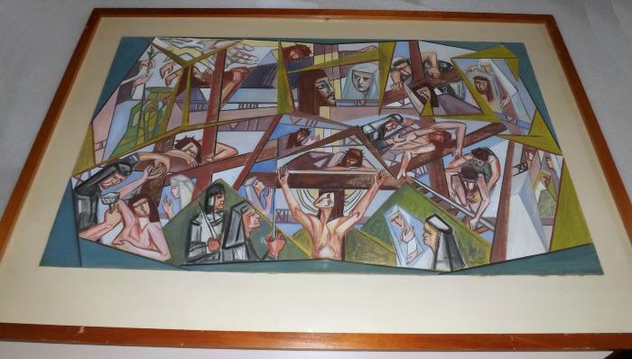 Painting of Stations of the Cross - by Lorraine Collier, Shakopee, 1950