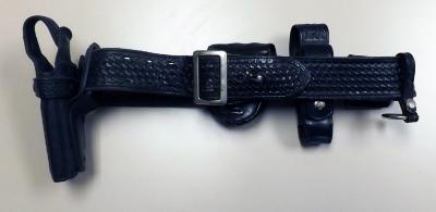 Police Department Uniform Duty Belt - Shakopee, Ronald Scherer, Includes Holster & Other Pouches for Service Equipment