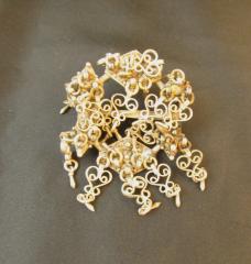 Sjule pin, jewelry worn with Norwegian bunad folk costume 1999.43.1-.4