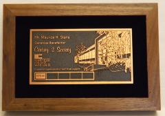 Plaque from the Century 2 Society in St. Louis Missouri