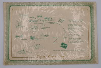 Placemat, paper Super Dome Hiawatha Milwaukee Road