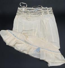 Silk Slip with Tatting at the Bodice and Hem: Slip