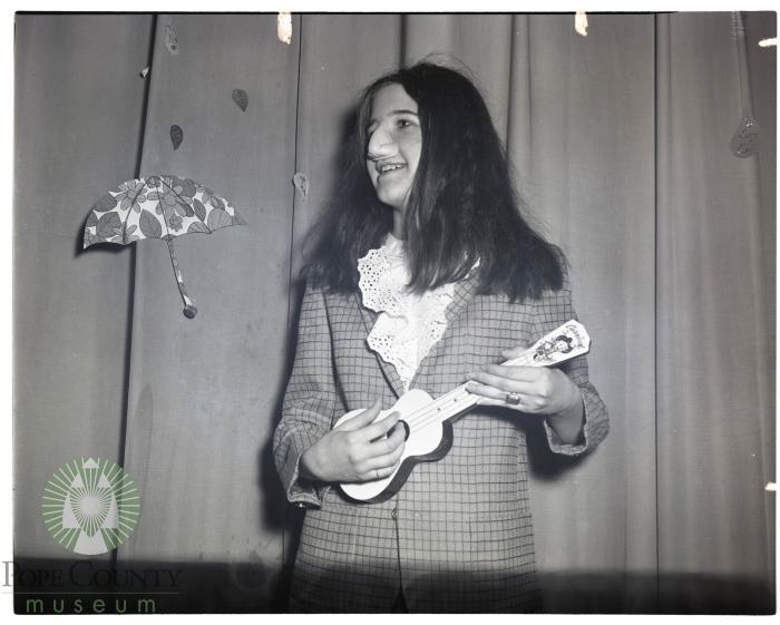 Vicky Larson wins with her depiction of Tiny Tim at 4-H talent show