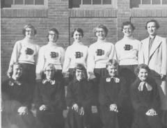 Bagley Cheerleaders, Group Photo, 1950's.