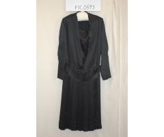 Woman’s Black Satin Dress