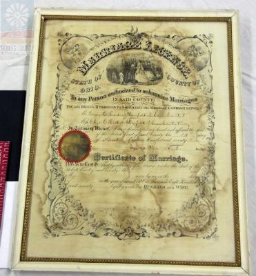 Marriage License Henry & Eliza Read