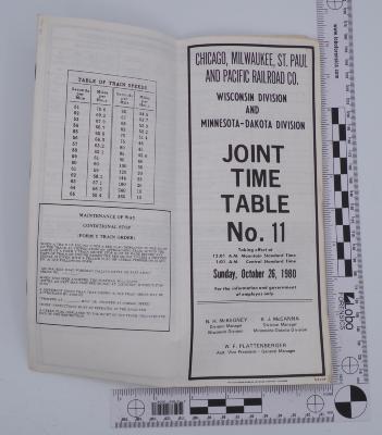 Booklet, Timebook CMST & P RR