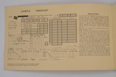Time Sheet, Milwaukee Road