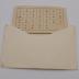 Card, alphanumeric code trade card in envelope