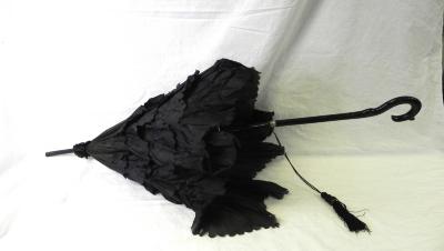 Parasol, black rufled