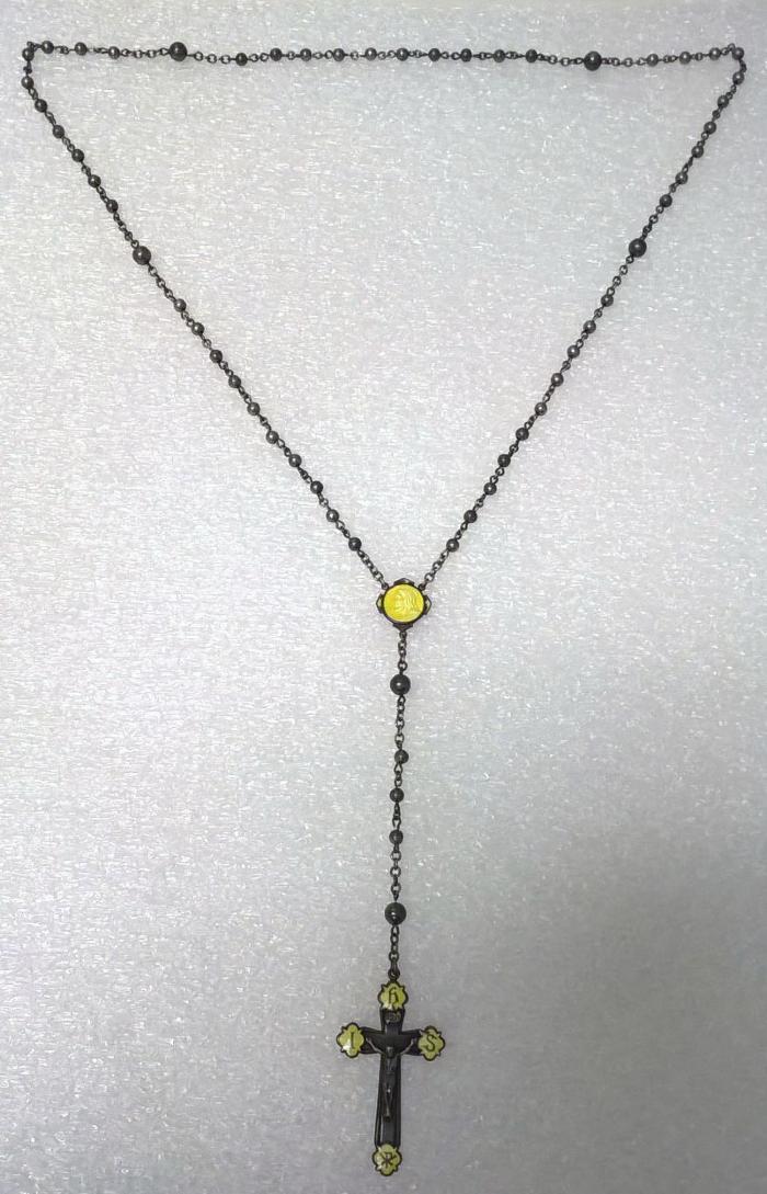 Rosary Necklace w/ Medallion - Julius Collier II, Shakopee, 1920