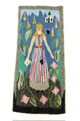Woven Wool Wall Hanging of Midsummer Maiden: Wall Hanging