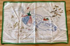 Embroidered Summer Scene Wall Hanging: Wall Hanging