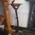 Ashtray Stand with Red Glass Ashtray, circa 1860s