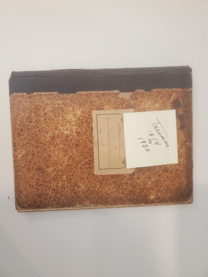 Treasurer's Book, Robbinsdale Library Club, 1914 - 1920