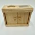 Natural Wood Counter with Sink: Doll Furniture