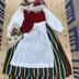 Red Frame Cap: Folk Dress