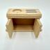 Natural Wood Counter with Sink: Doll Furniture