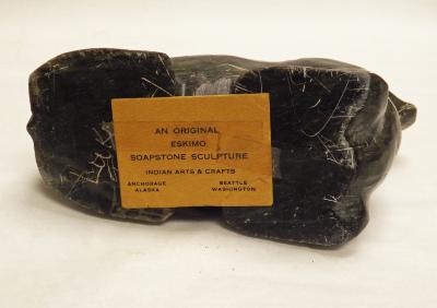 Seal Sculpture, American Eskimo, Alaska 1971, Soapstone.