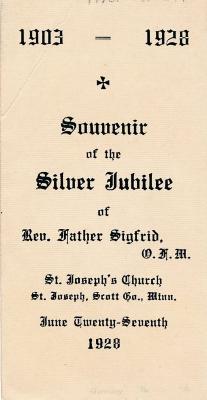 Service Anniversary Card, St. Joseph, 1928