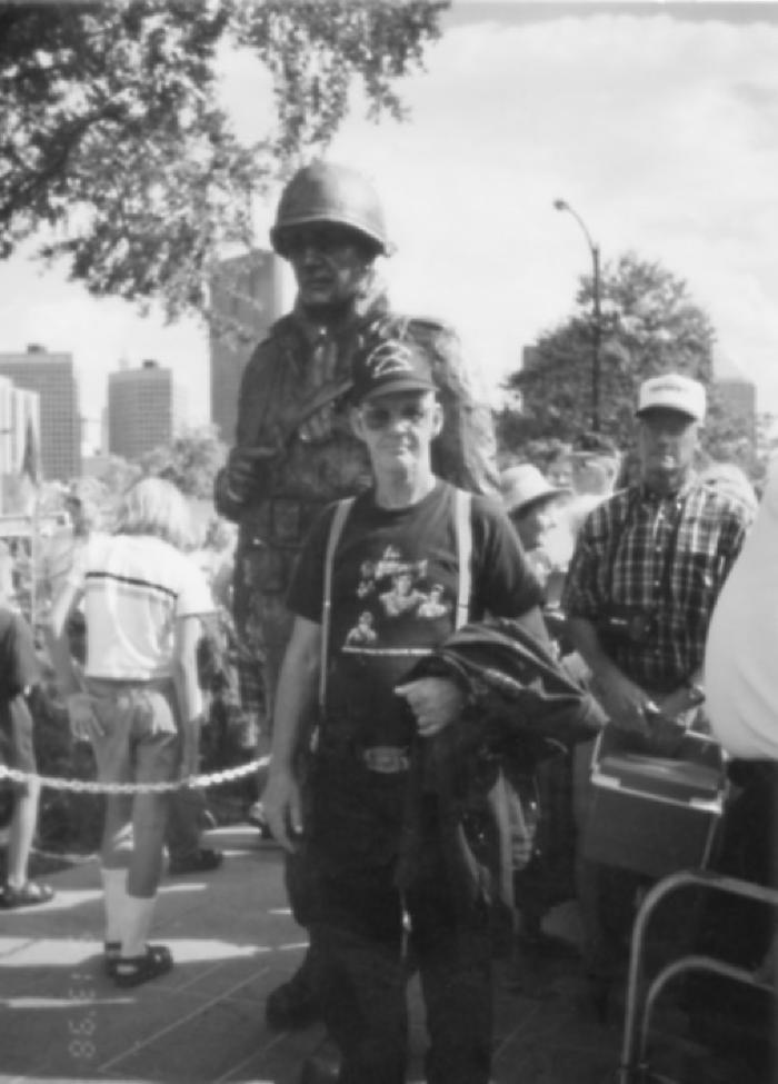 Ron Hanson, Korean War Veteran, Korean War Memorial, Sept. 98.