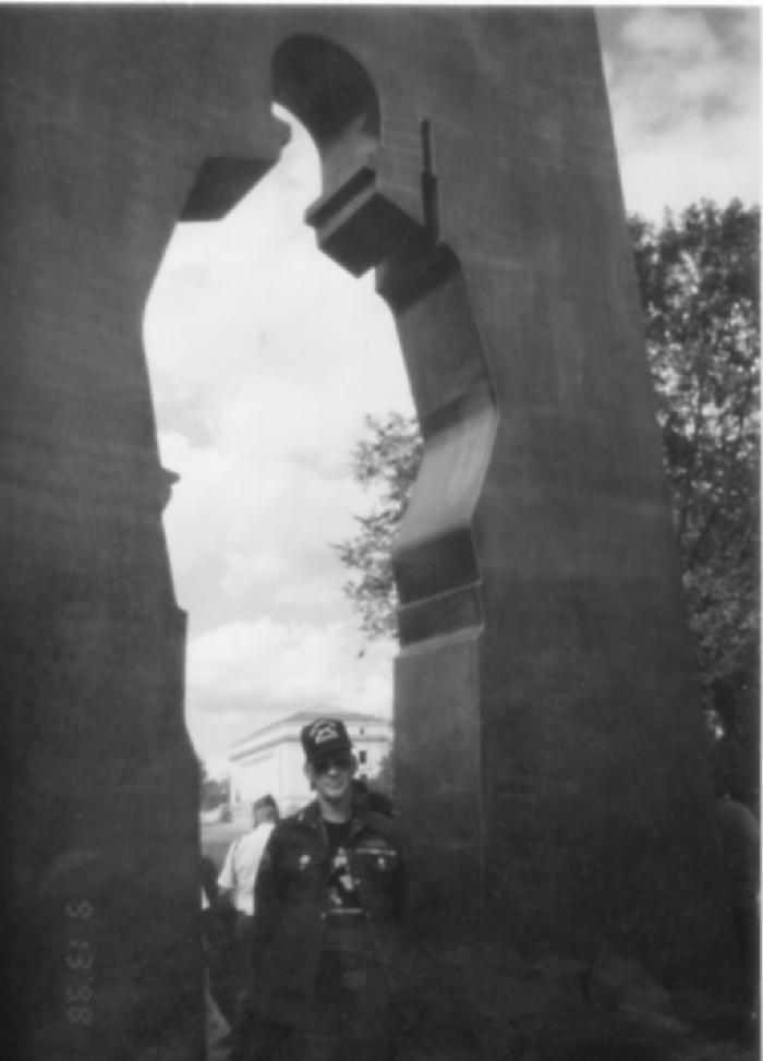 Ron Hanson, Korean War Veteran, Korean War Memorial, Sept. 1998.