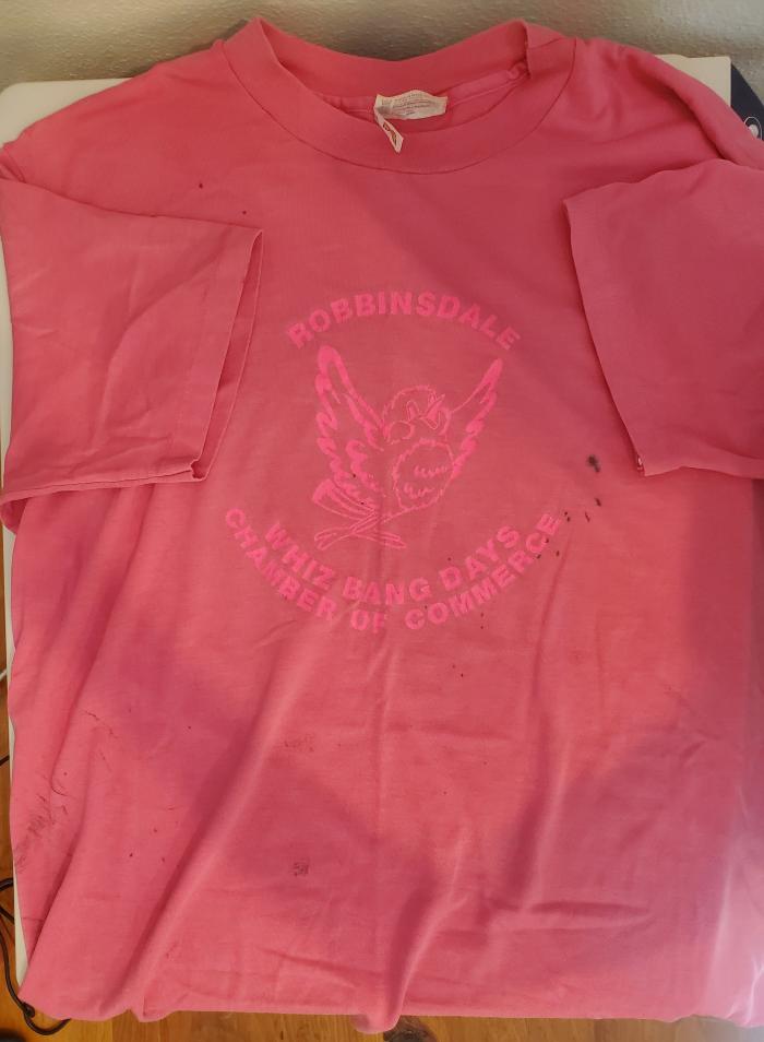 T-shirt, "Robbinsdale Whiz Bang Days, Chamber of Commerce," undated