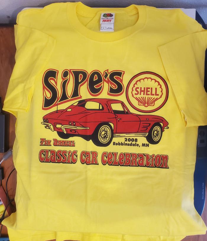 T-shirt, "Sipe's 7th Annual Classic Car Celebration," 2008