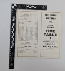 Burlington Northern INC. Time Table