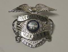 Shakopee Police Department Patrolman's Hat Badge, Shakopee, 1980