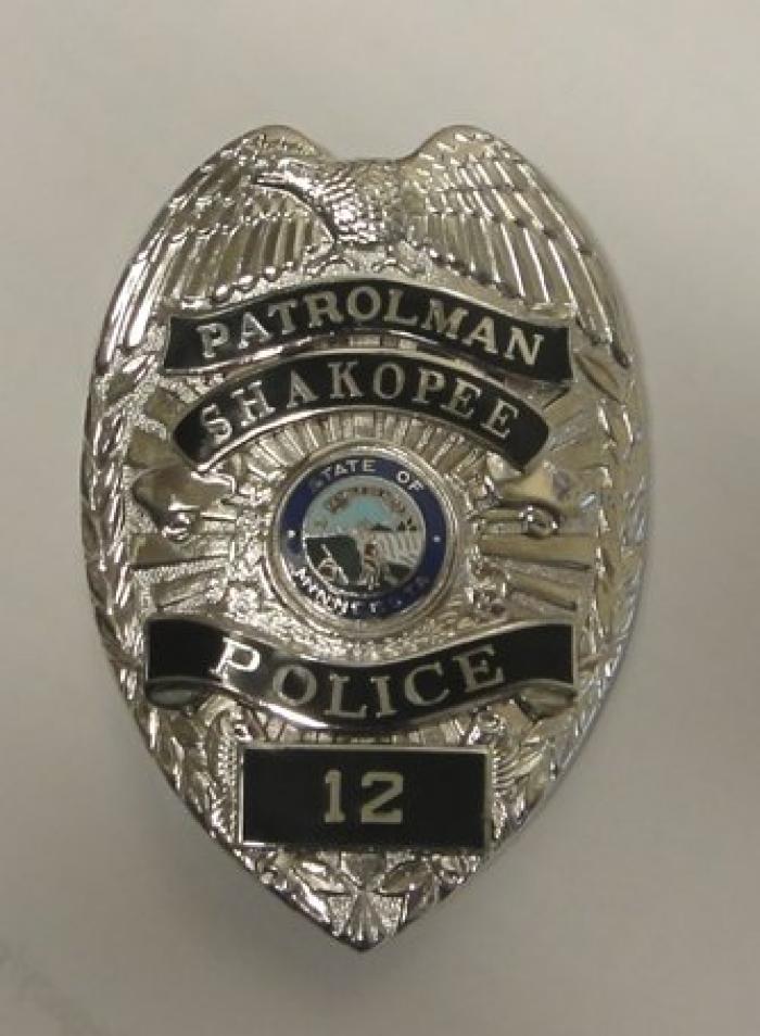 Shakopee Police Department Patrolman's Badge, Shakopee, 1980