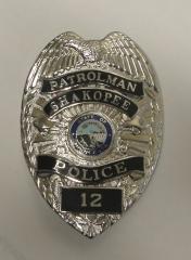 Shakopee Police Department Patrolman's Badge, Shakopee, 1980