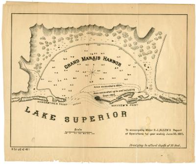 Map of Grand Marais Harbor