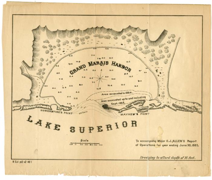 Map of Grand Marais Harbor
