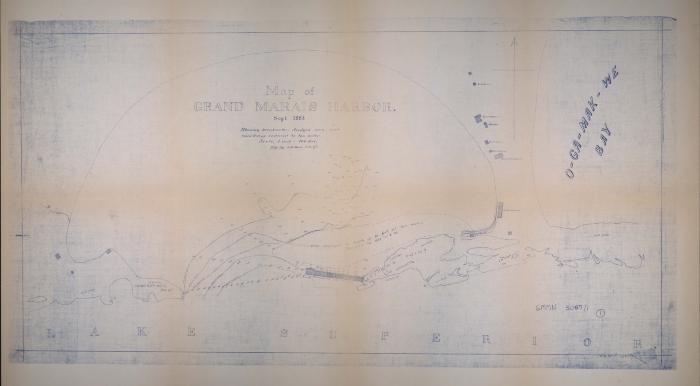 Map of Grand Marais Harbor 1883