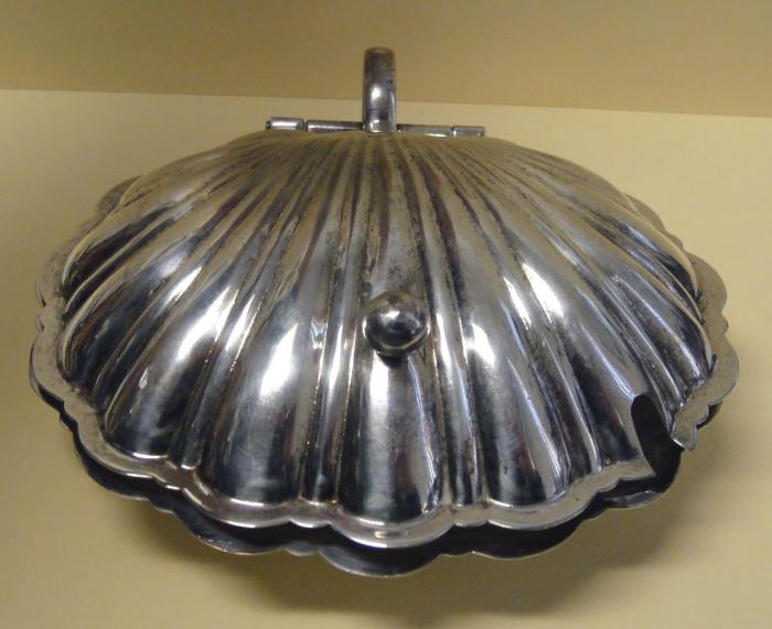 Silver-Plated Shell Shape Butter Dish - Coller Family, Shakopee, 1915