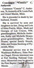 Anderson, Constance C "Connie"