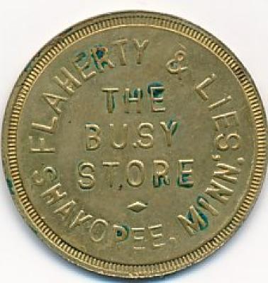 Token, Flaherty & Lies, Shakopee, 1940